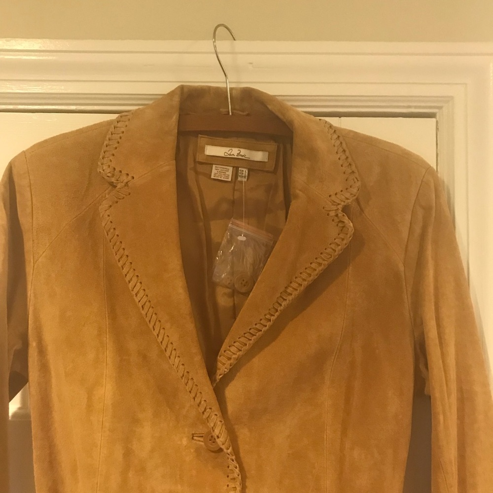 Zara long suede belted coat.  Sz L